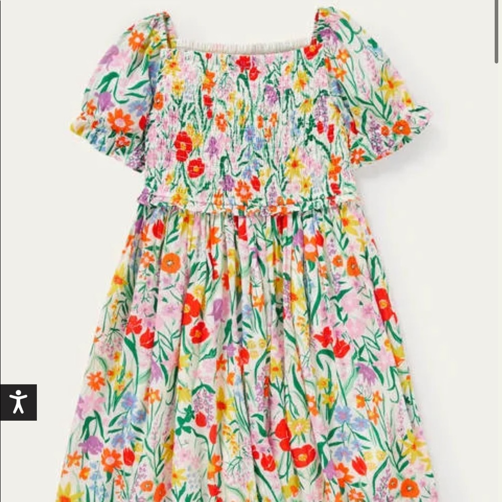 NWT Mini Boden Floral Smocked Dress